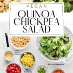 Pin for Chickpea Quinoa Salad.
