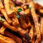 Pin for Baked Sweet potato Fries Recipe.