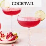 Pin for Pomegranate Gimlet Cocktail