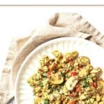 Pin for Mushroom Tofu Scramble.
