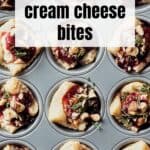 Pin for Vegan Cranberry Cream Cheese Bites on Resplendent Kitchen blog.