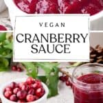 Pin for Vegan Cranberry Sauce.