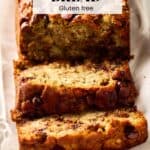 Pin for Vegan Chocolate Chip Banana Bread with Yogurt.