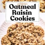 Pin for Vegan Oatmeal Raisin Cookies