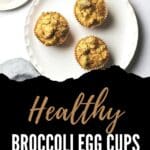 Pin for Vegan Broccoli chickpea egg cups.