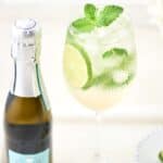 Pin for Hugo Spritz cocktail on Resplendent Kitchen blog.