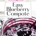Pin for easy blueberry compote