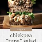 Pin for vegan chickpea tuna salad recipe.